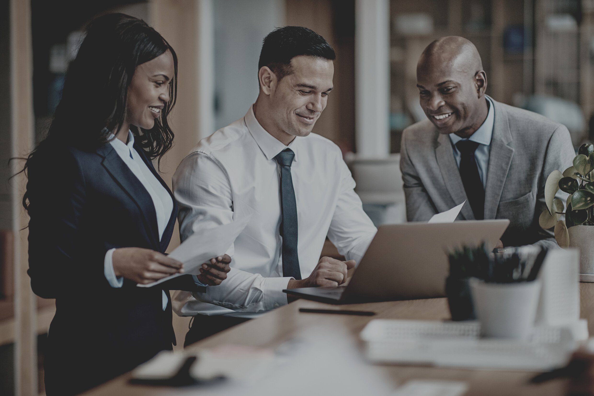 Diverse Group of Smiling Business People